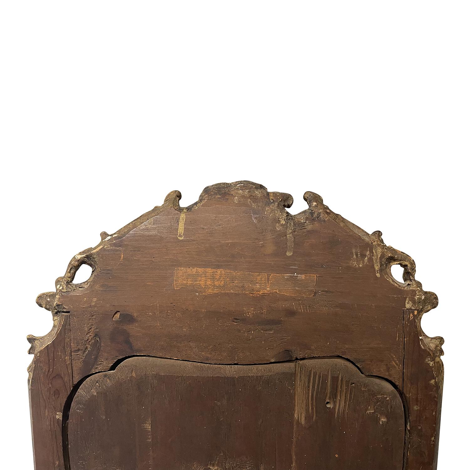 18. - 19. Jahrhundert Schwedischer Gustavianischer Vergoldeter Kiefernholz Wandspiegel aus Glas im Angebot 2
