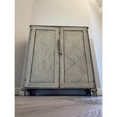 18th/19th Century Swedish Gustavian Period Painted Pine Kitchen Cupboard
