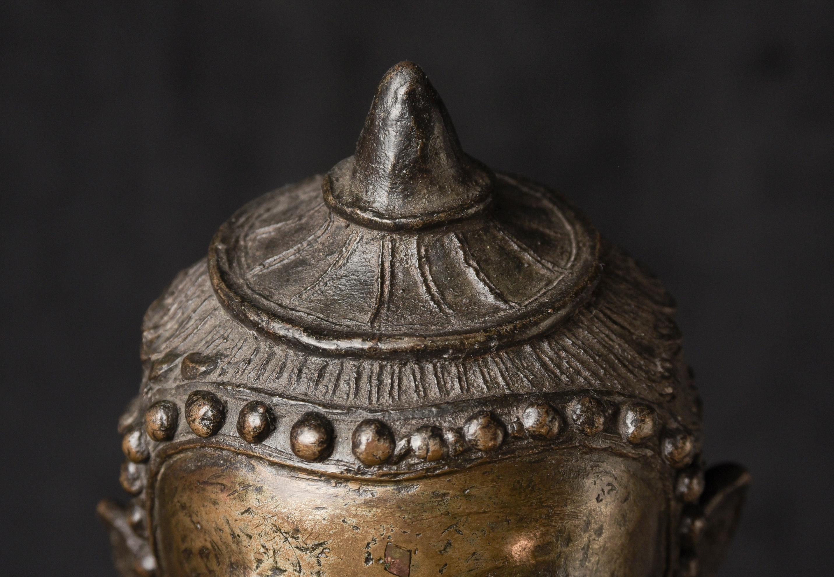 Bronze Grand bouddha birman unique du 18e/19e siècle, 10346 en vente