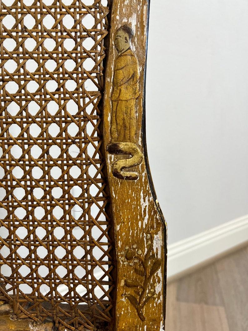 Cane 18th/19th Century Venetian Chinoiserie Rococo Chair For Sale