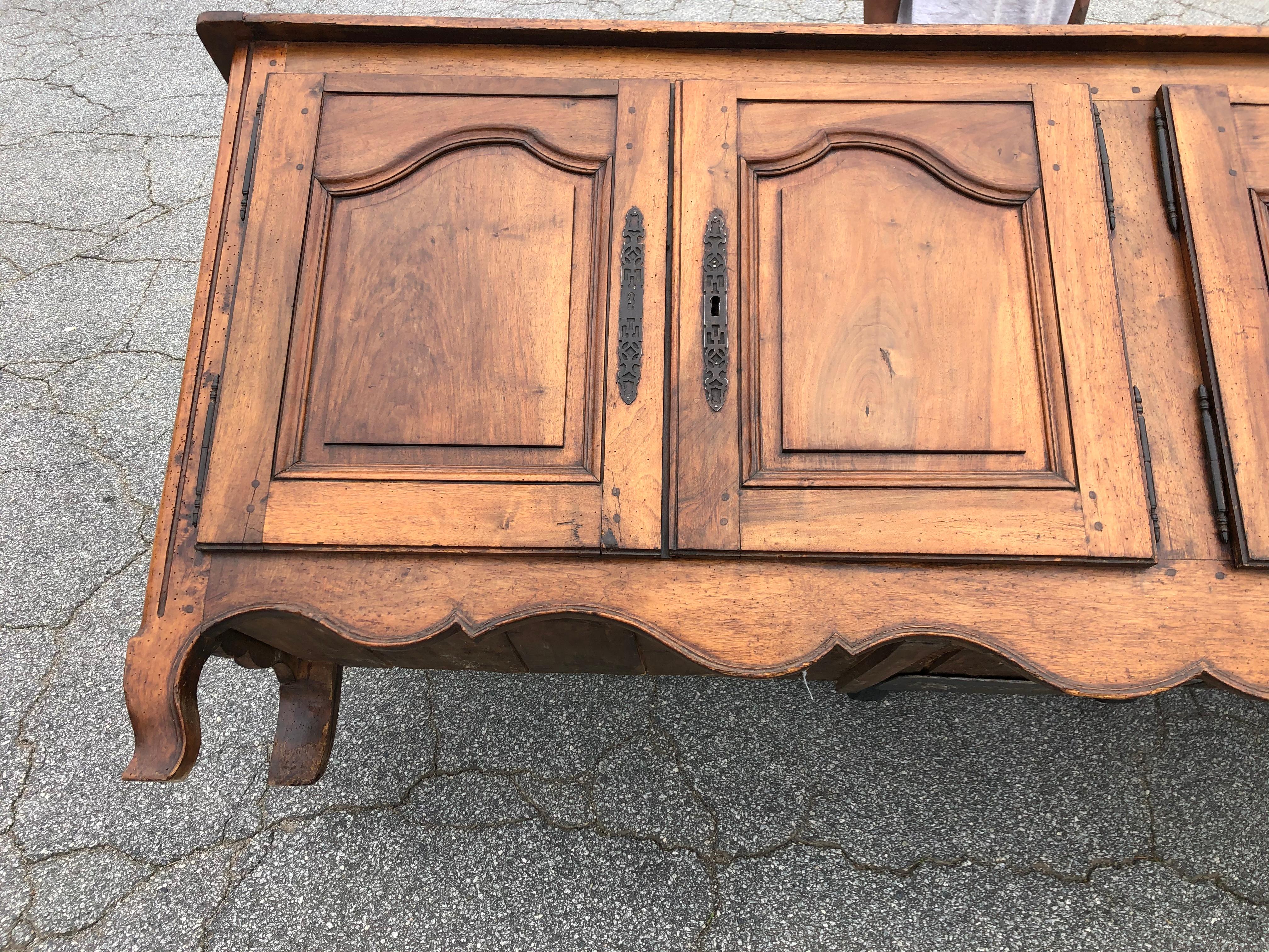 18th-19th Century Walnut and Cherry French Provincial 4-Door Enfilade 12