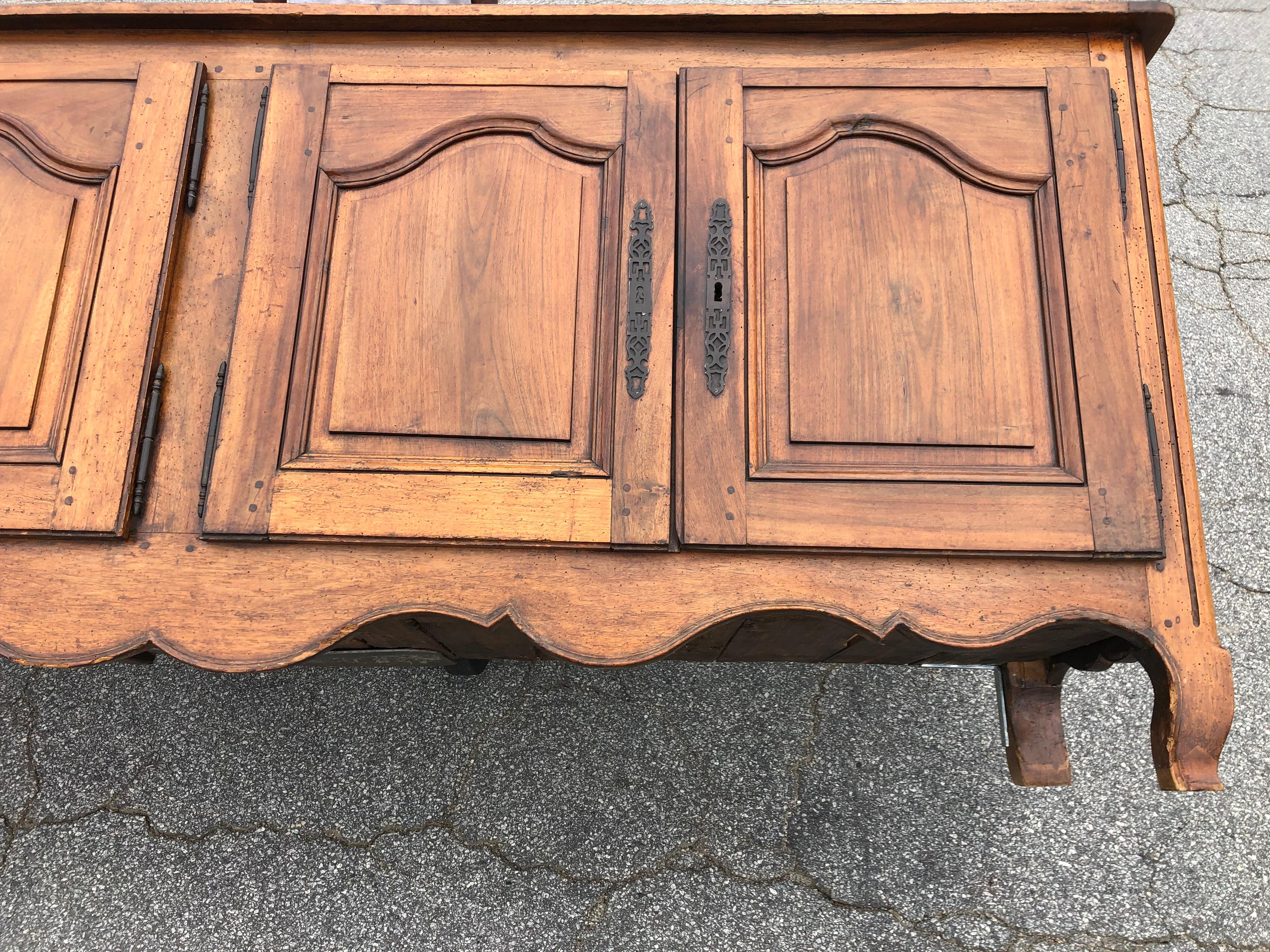 18th-19th Century Walnut and Cherry French Provincial 4-Door Enfilade 13