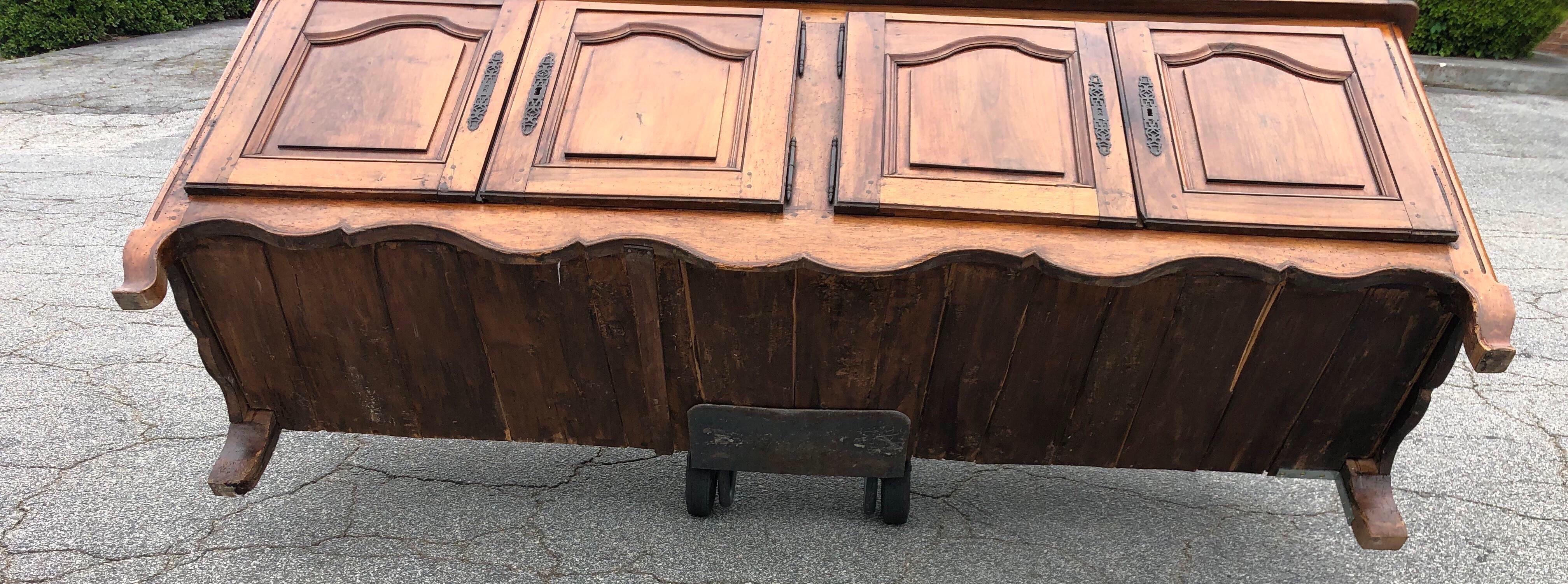 18th-19th Century Walnut and Cherry French Provincial 4-Door Enfilade 16