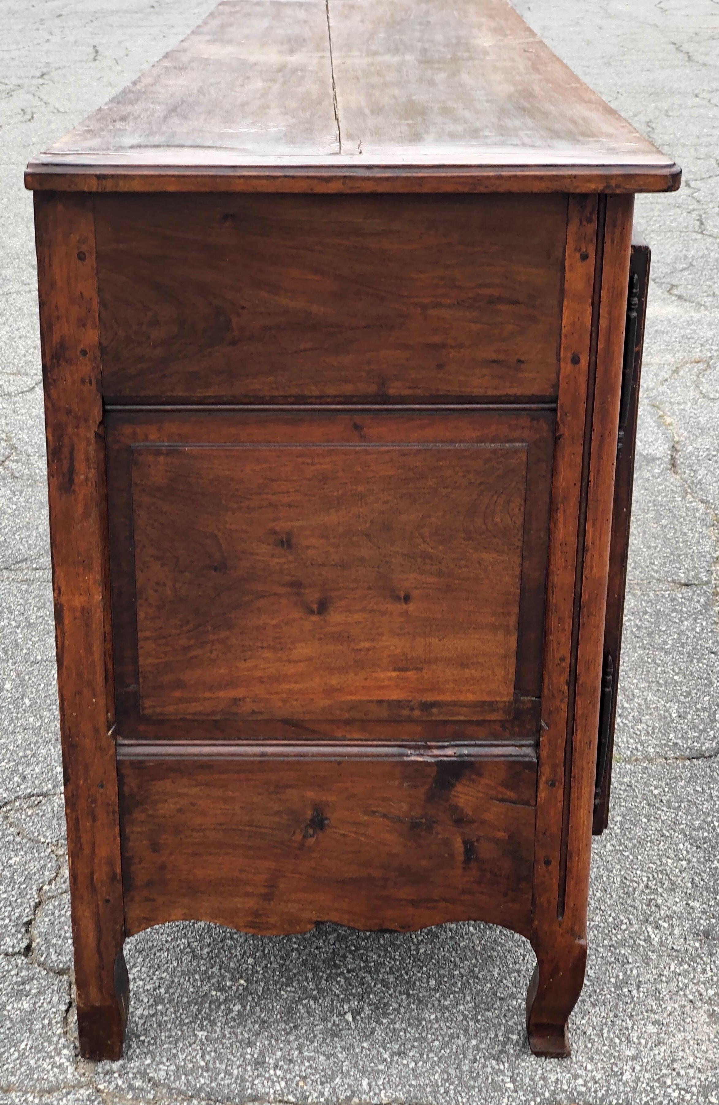 18th-19th Century Walnut and Cherry French Provincial 4-Door Enfilade 2