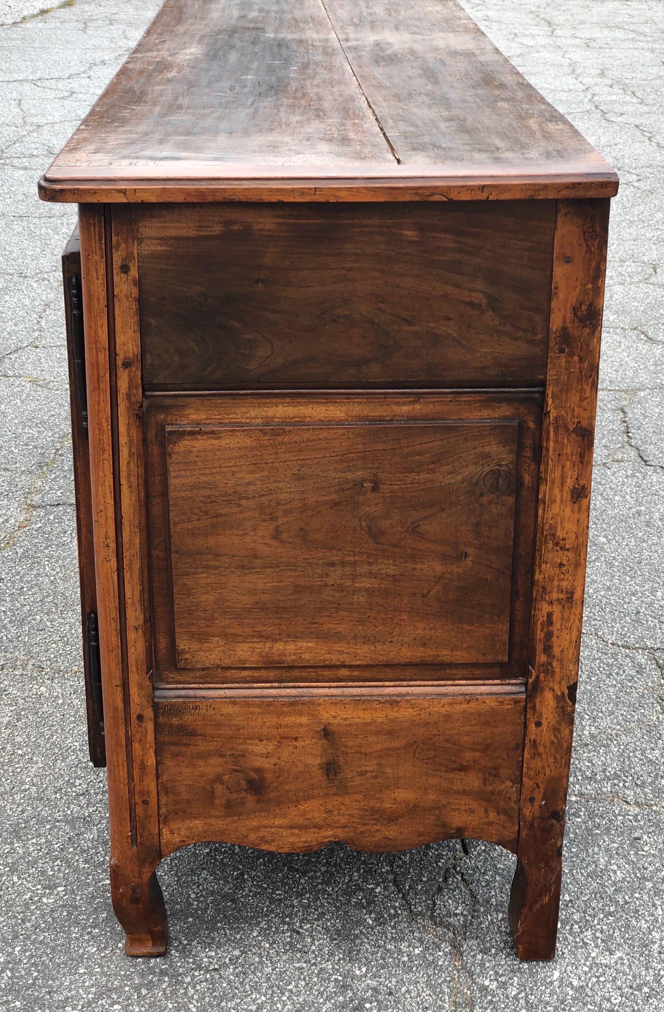 18th-19th Century Walnut and Cherry French Provincial 4-Door Enfilade 4