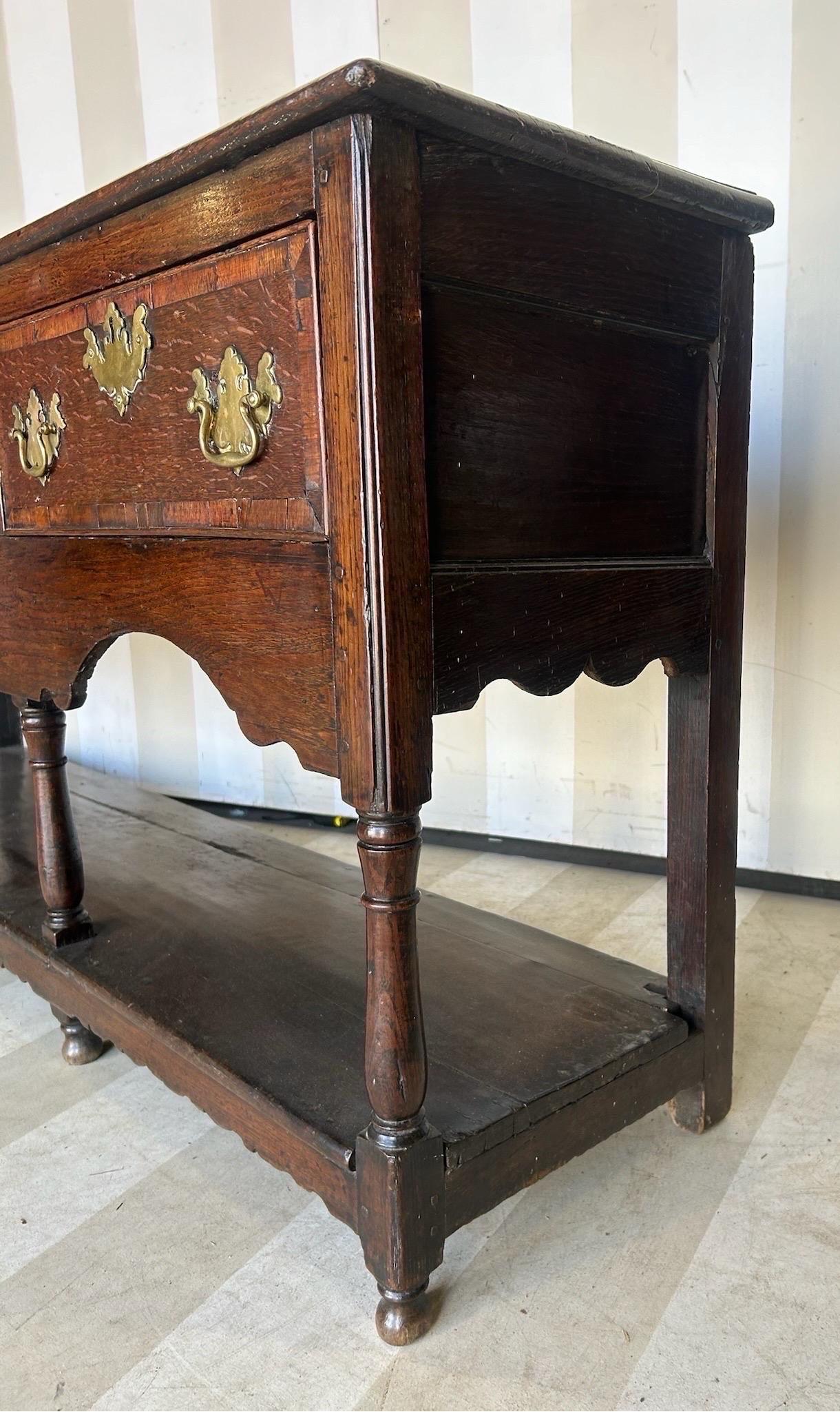 18th-19th Century Welsh Elm and Oak Dresser with Potboard For Sale 5