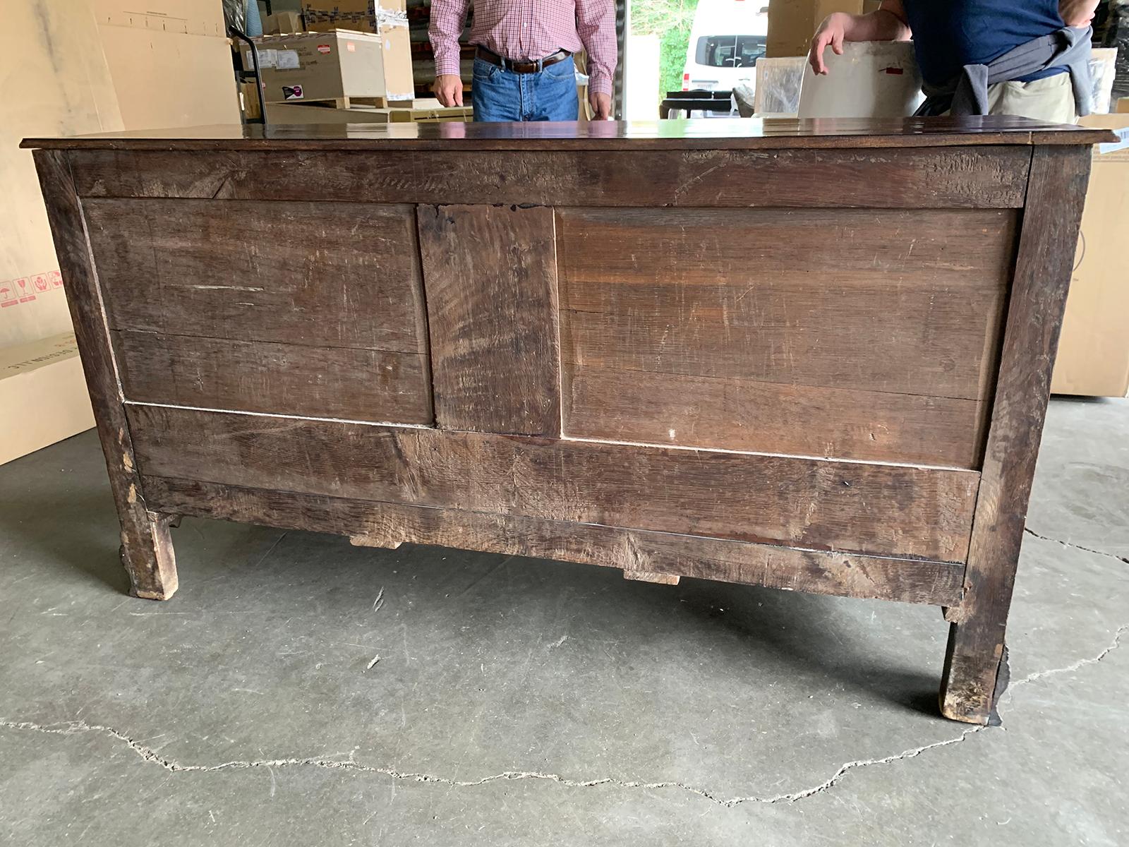 18th-19th Century Welsh Oak Dresser Base with Drawers In Good Condition In Atlanta, GA