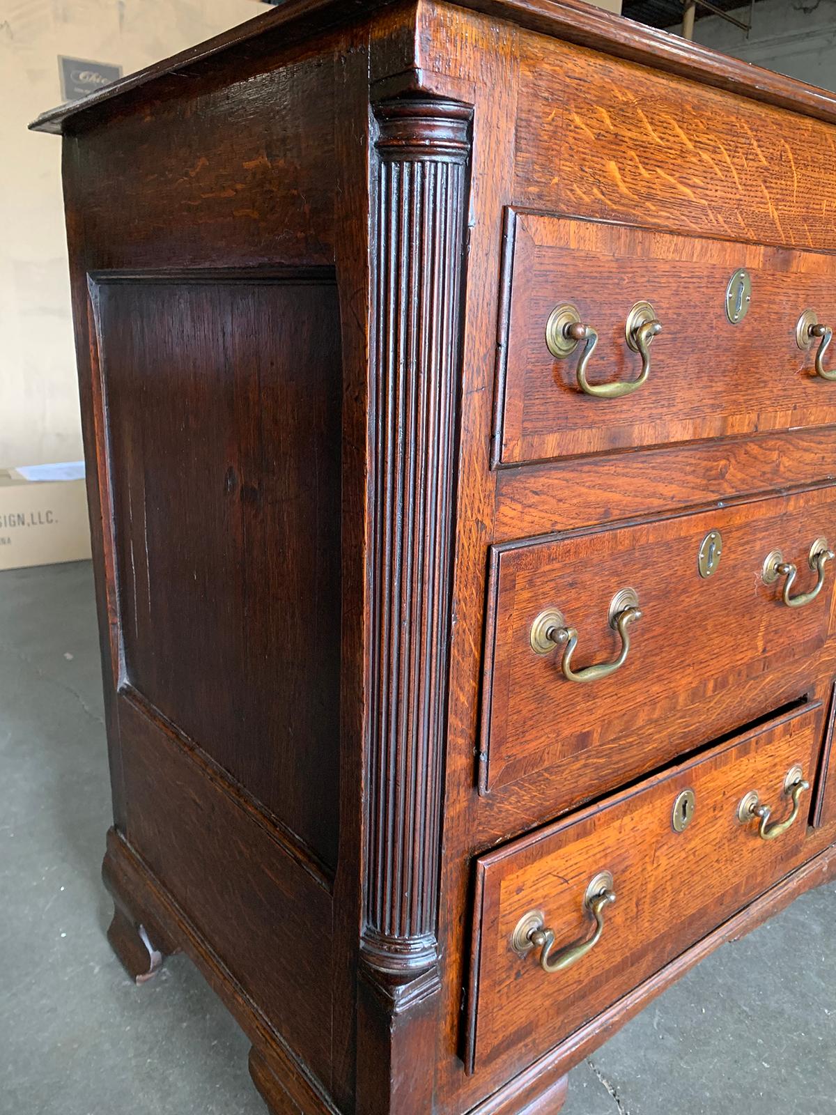 18th-19th Century Welsh Oak Dresser Base with Drawers 4