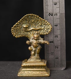 18th/19thC Rare Dancing Hindu Bronze On Its Original Base
