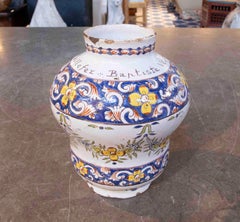 18th Albarelo French Pharmacist of Faïence de Nevers, Dated 1764
