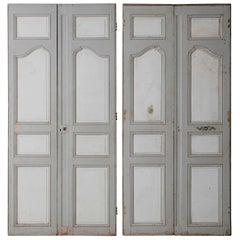 18th and 19th Century French Pair of Louis XV Double Doors in Original Paint