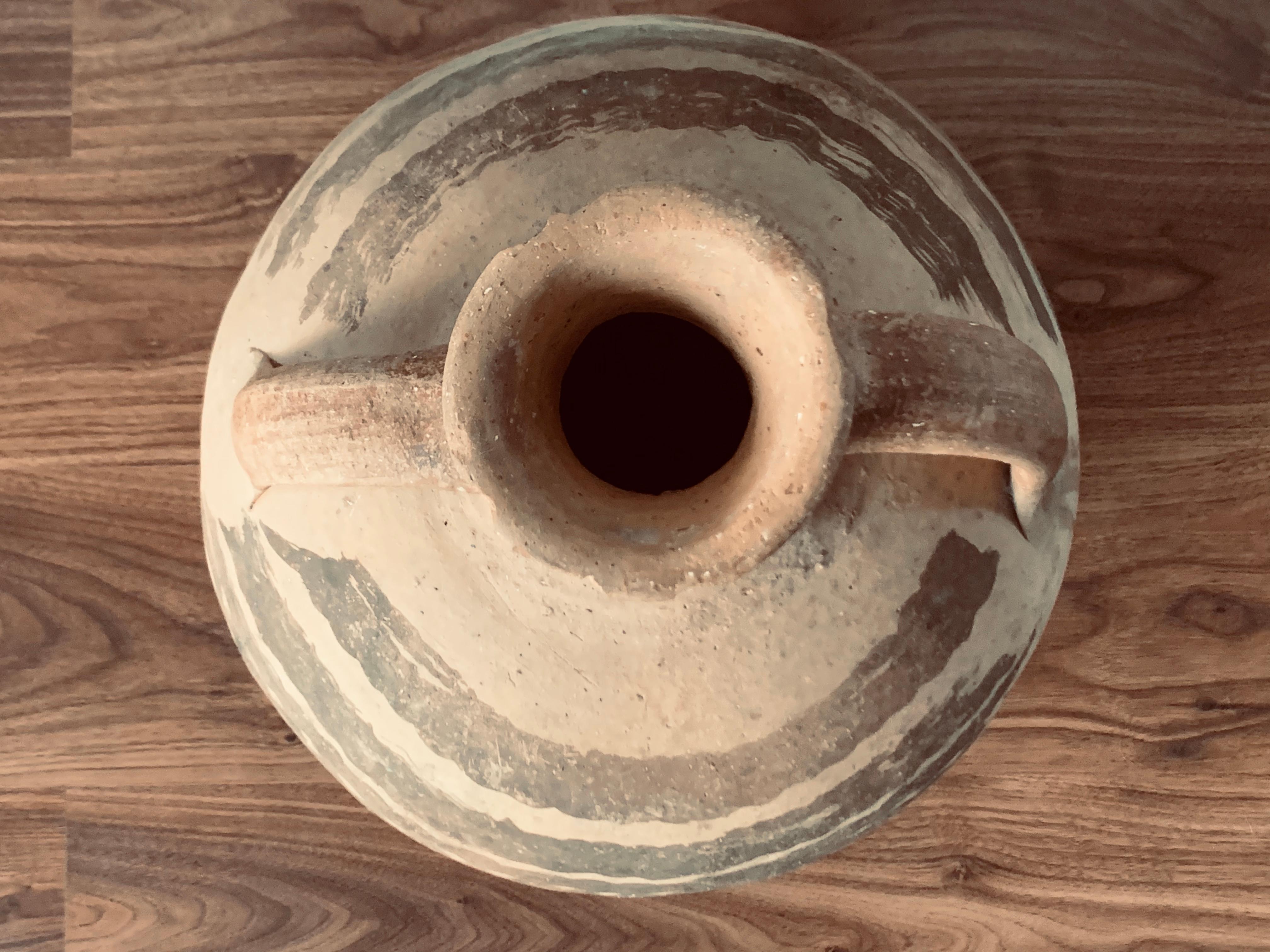 Brautkrug-Kicher „Cantaro“ aus Calanda, Spanien, Terrakotta-Vase, 18. Jahrhundert (Handgeschnitzt) im Angebot