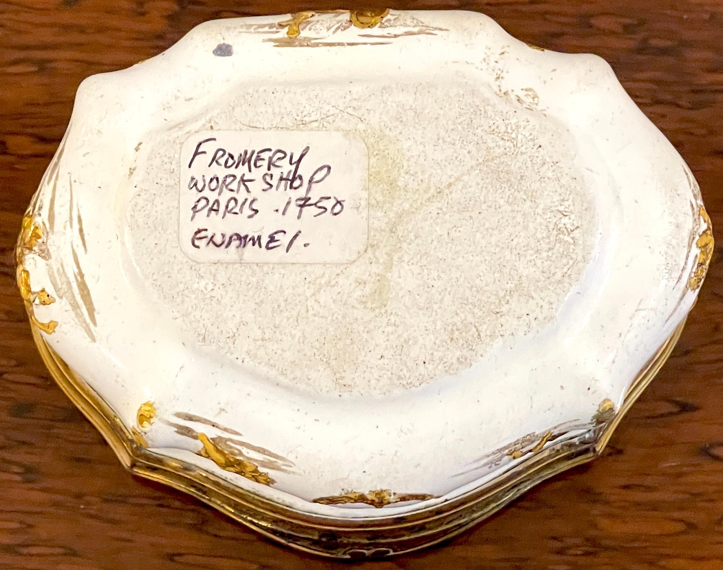 18th C  Allegorical Gilt Enamel Snuff Box,  Atrib Fromery Workshop For Sale 9