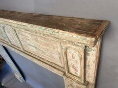 18th C American Painted Fireplace Mantel 1760-90