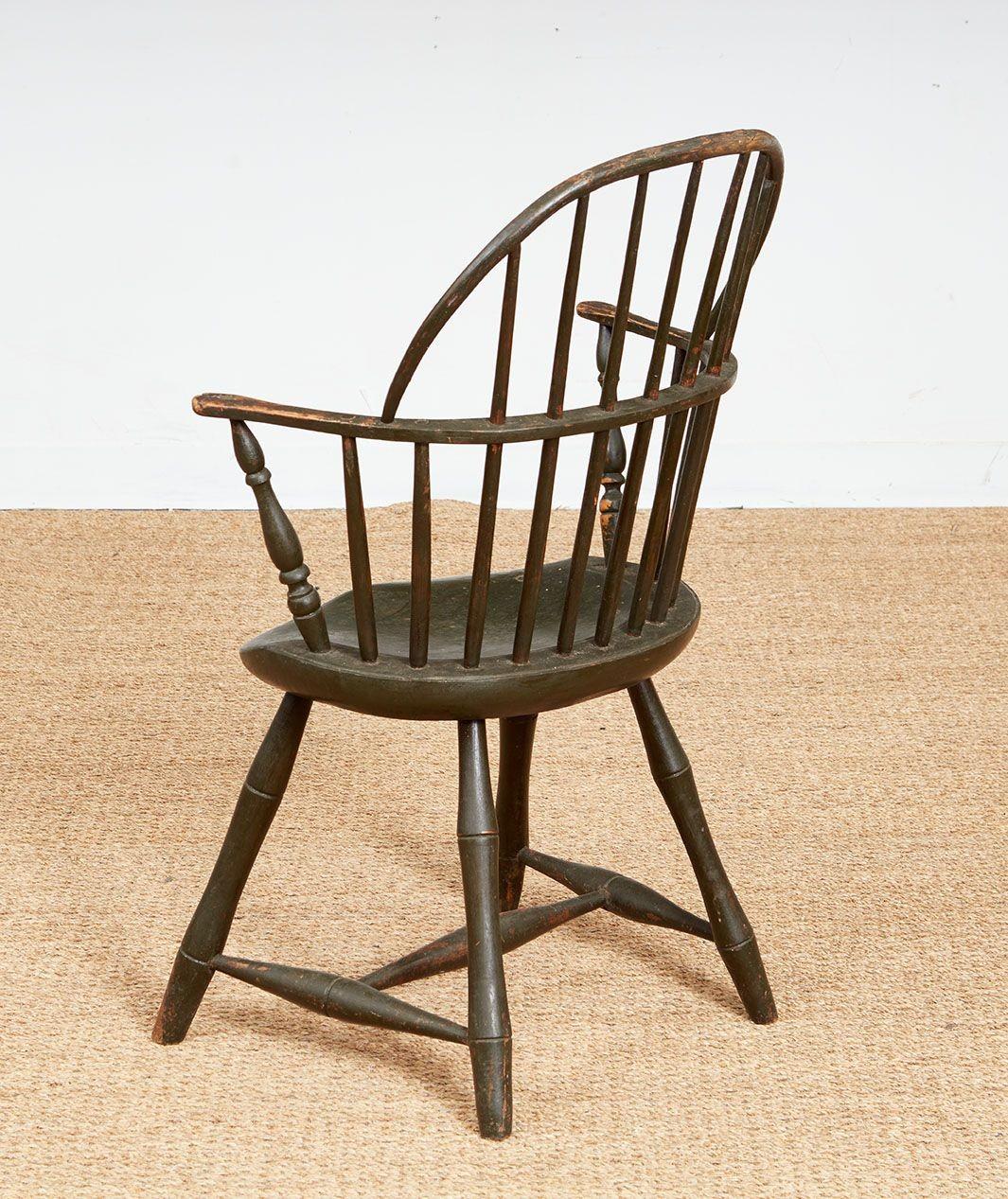 XVIIIe siècle Fauteuil Windsor américain à dossier en sac en vente 4