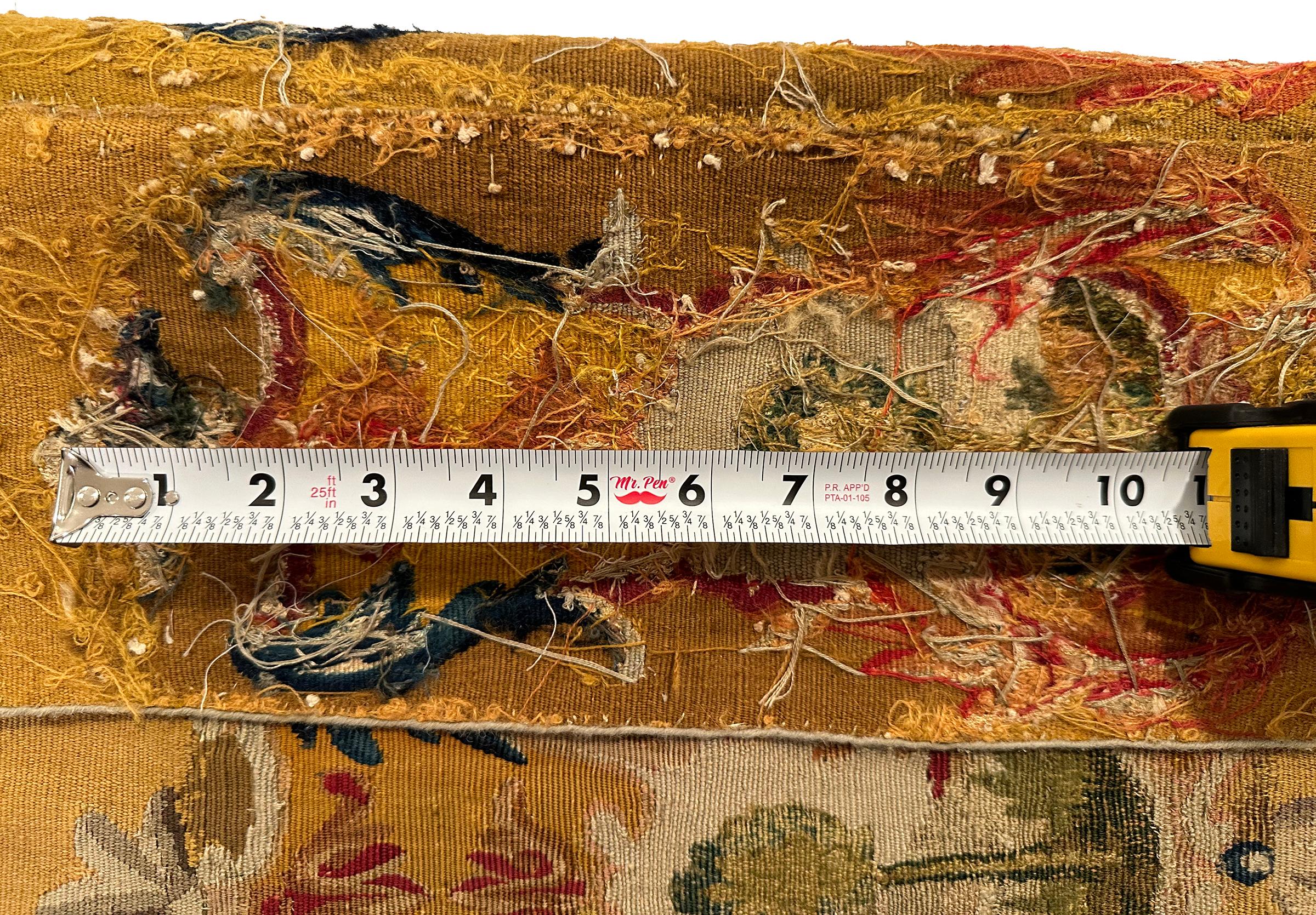 Antique French Tapestry Wool & Silk 49cmx38cm Fine Tree Design 1X2 18th C. en vente 5