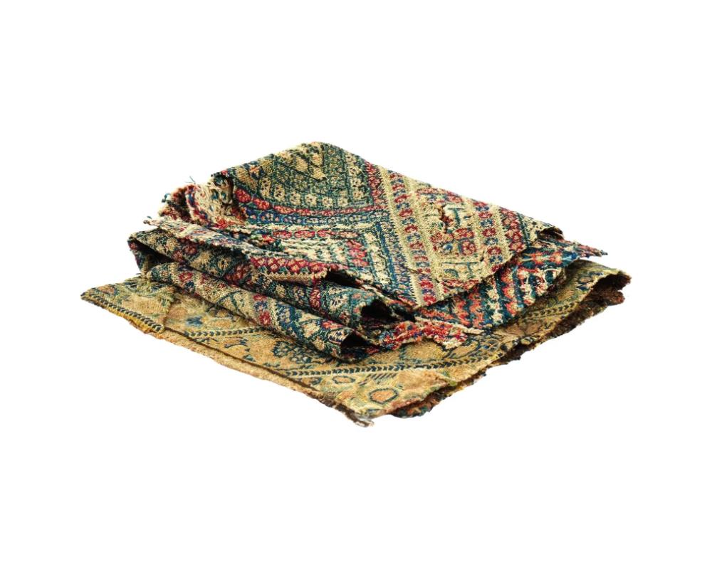 18Th C Antique Persian Iranian Hand Woven Textiles In Good Condition For Sale In New York, NY