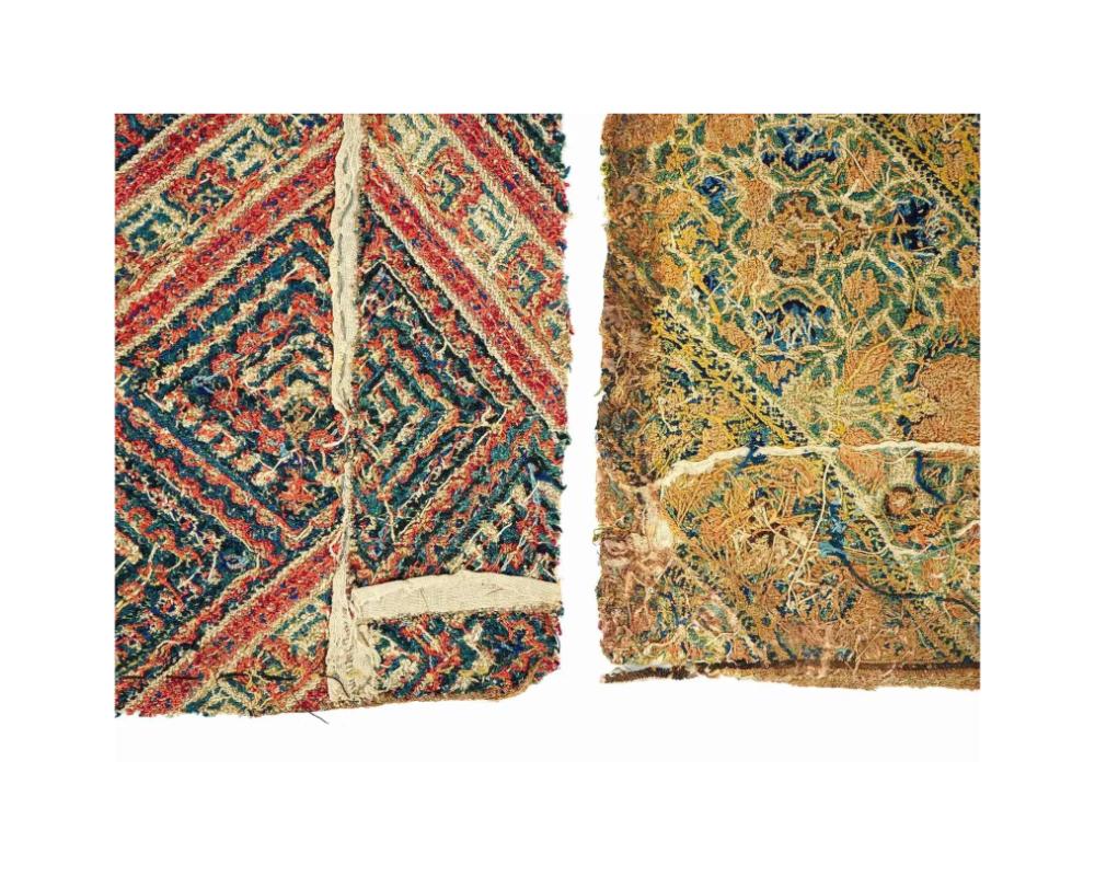 18th Century and Earlier 18Th C Antique Persian Iranian Hand Woven Textiles For Sale