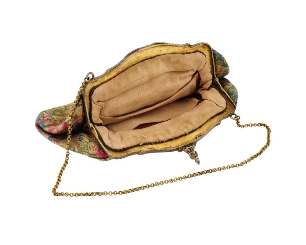 18Th C Antique Persian Safavid Textile Hand Bag For Sale 1