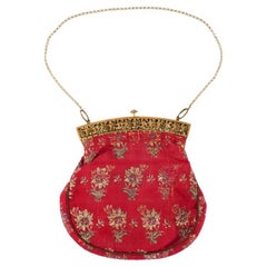 Sac à main persan ancien du 18ème siècle en textile safavide