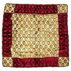 18Th C Antique Persian Velvet Textile W Floral Pattern