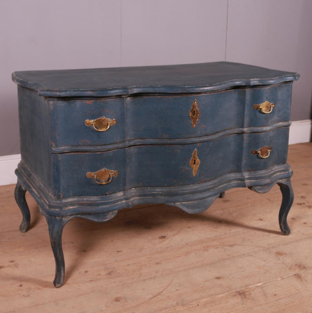 Painted 18th C Austrian Serpentine Commode