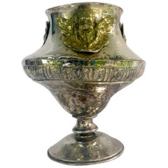 Used Baroque Liturgical Vessel, Open Ciborium, Sanctuary Lamp, Aspersoria