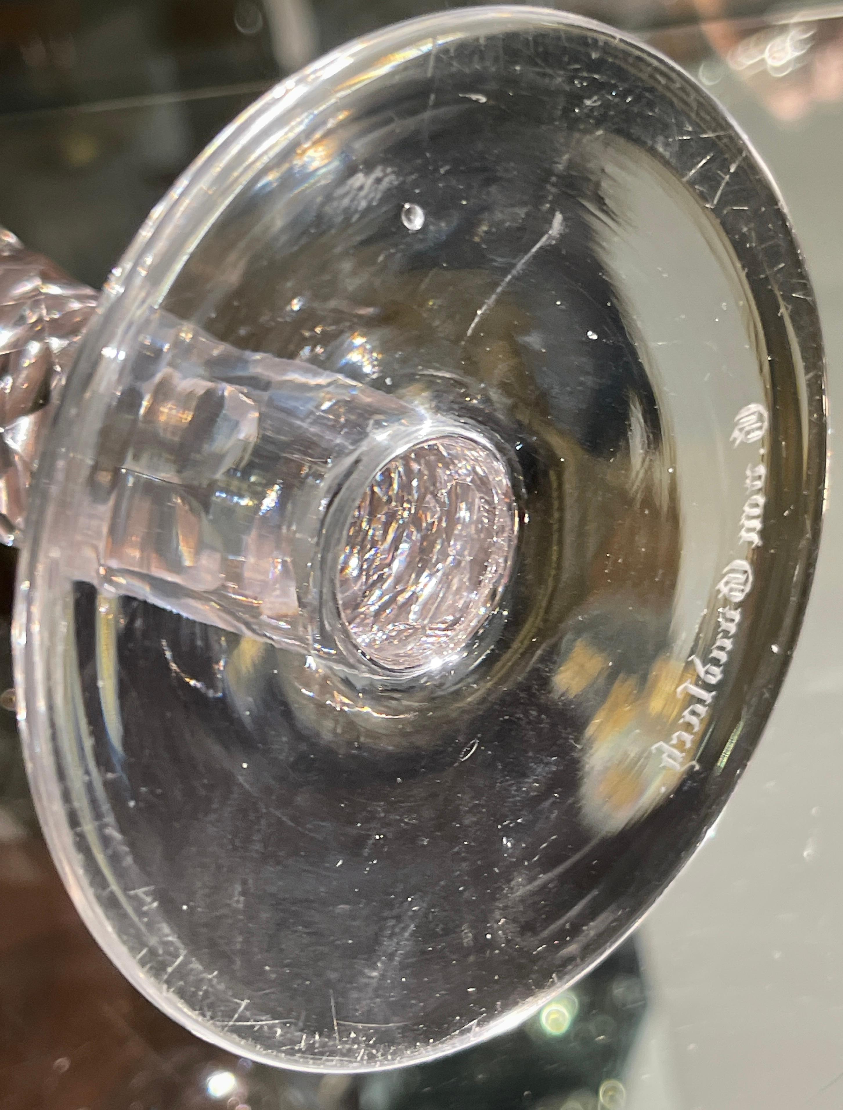 Blown Glass 18th C Baroque Style German G. von Gundlach Armorial Beer /Goblet/Kelchglas For Sale