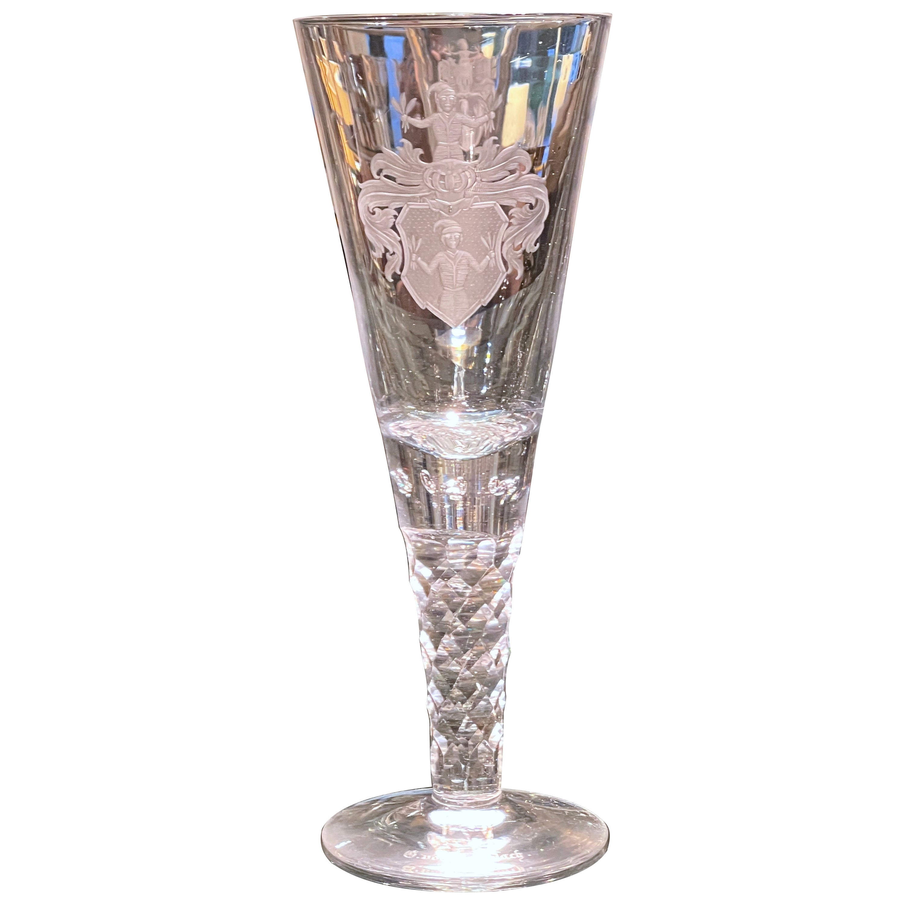 18th C Barockstil Deutsch G. von Gundlach Wappen Bier / Kelchglas