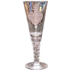 18th C Baroque Style German G. von Gundlach Armorial Beer /Goblet/Kelchglas