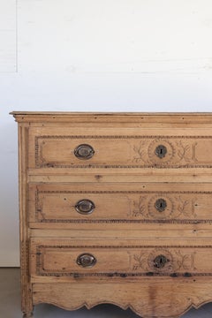 18th C. Belgium Bleached Commode