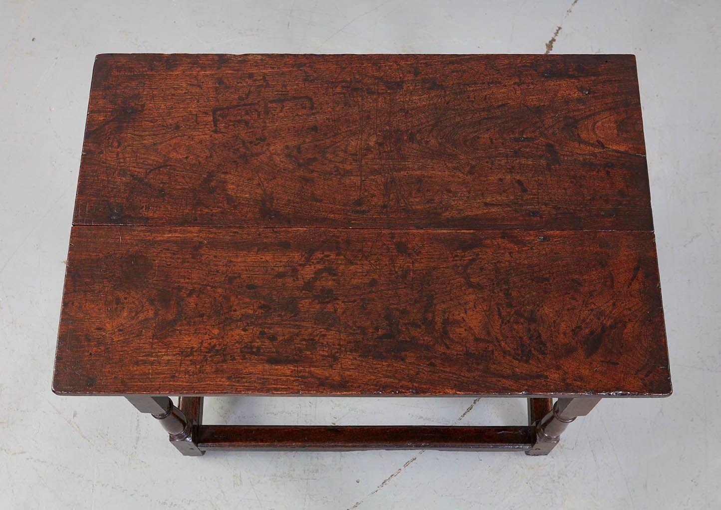 English 18th C. Burr Oak Table For Sale