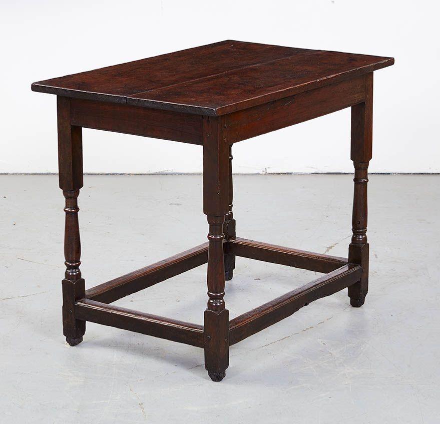 18th Century 18th C. Burr Oak Table For Sale