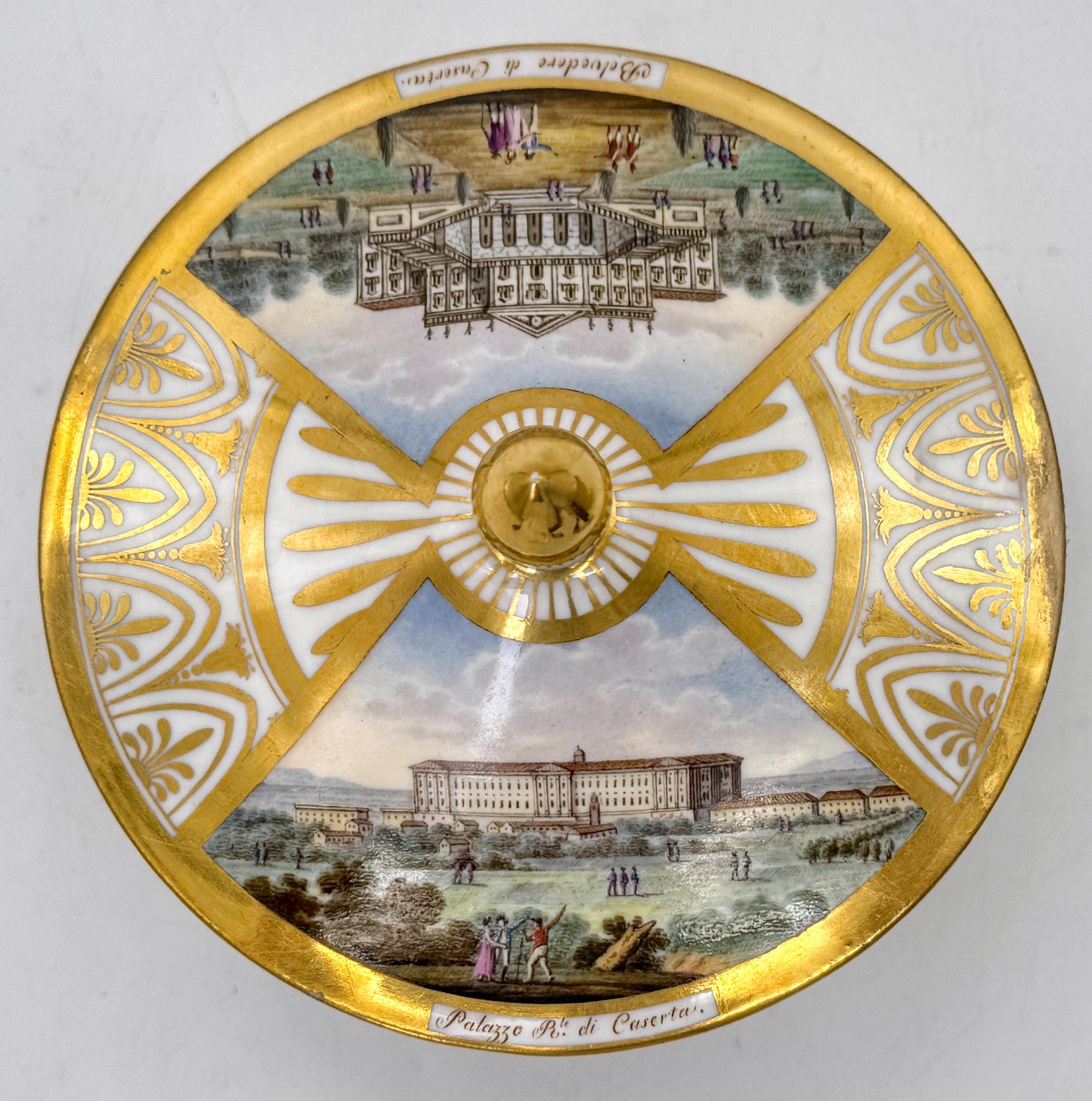 Caja de Capodimonte del s. XVIII, Vistas Palacio Real de Caserta y Belvedere di San Leucio en Bueno estado para la venta en West Palm Beach, FL