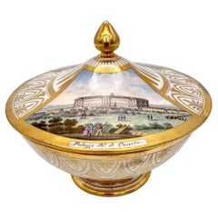 Caja de Capodimonte del s. XVIII, Vistas Palacio Real de Caserta y Belvedere di San Leucio