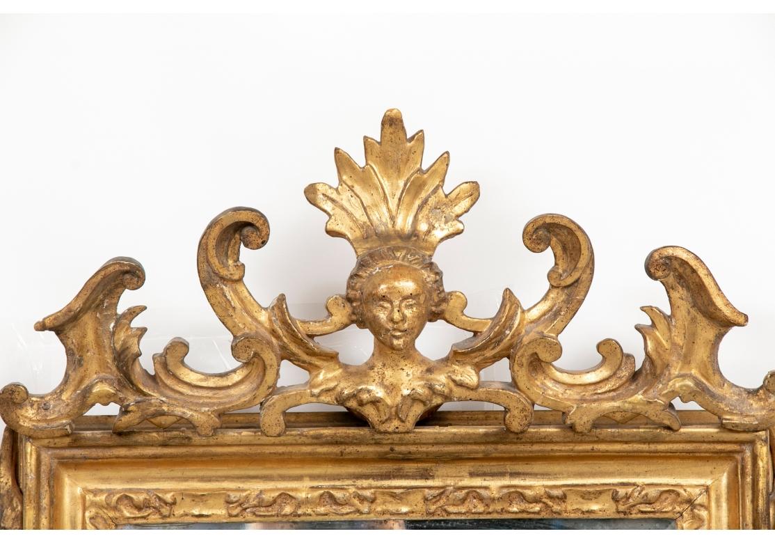 18th C. Carved And Gilt Mirror For Sale 7