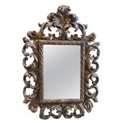 XVIIIe siècle Miroir italien sculpté