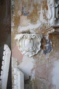 18th C Carved Marble Cartouche Decorative Architectural Elements Grand Tour