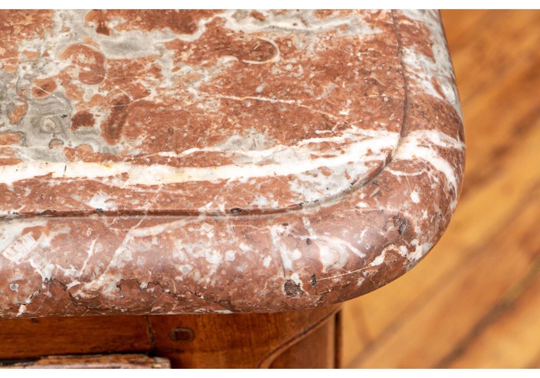 18th Century Carved Walnut Marble-Top Commode For Sale 3
