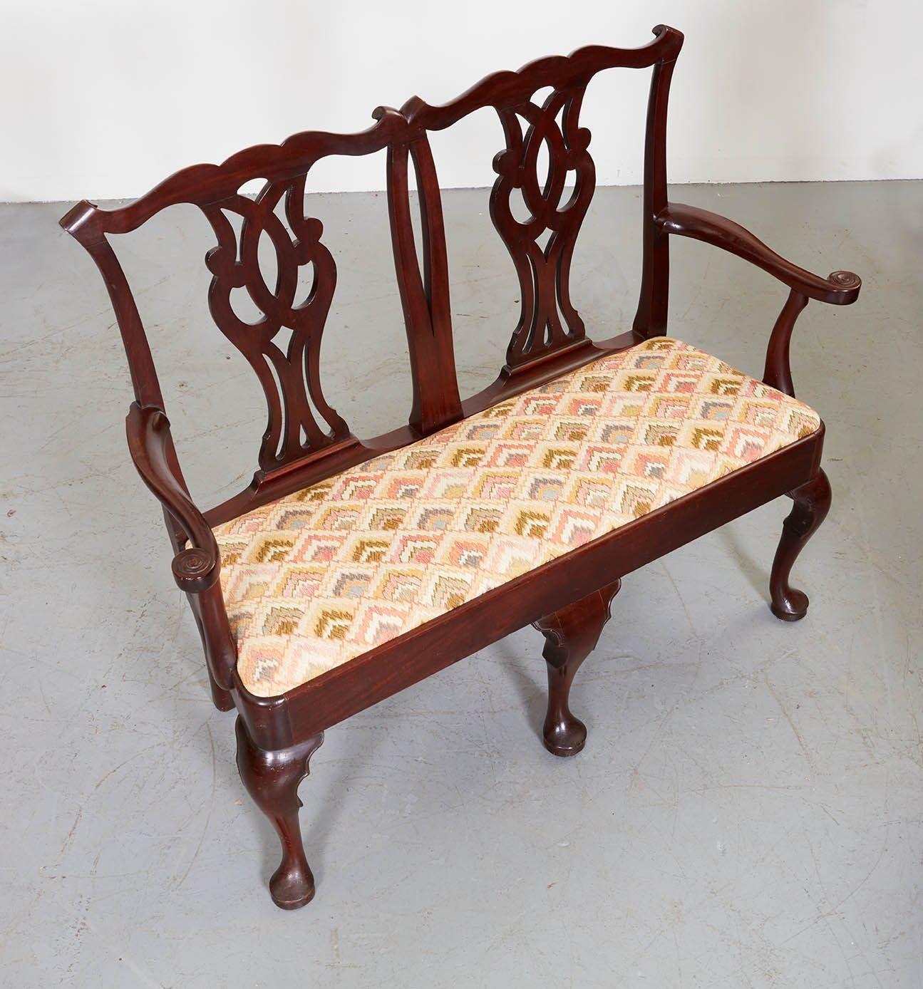 English 18th c. Chairback Settee For Sale