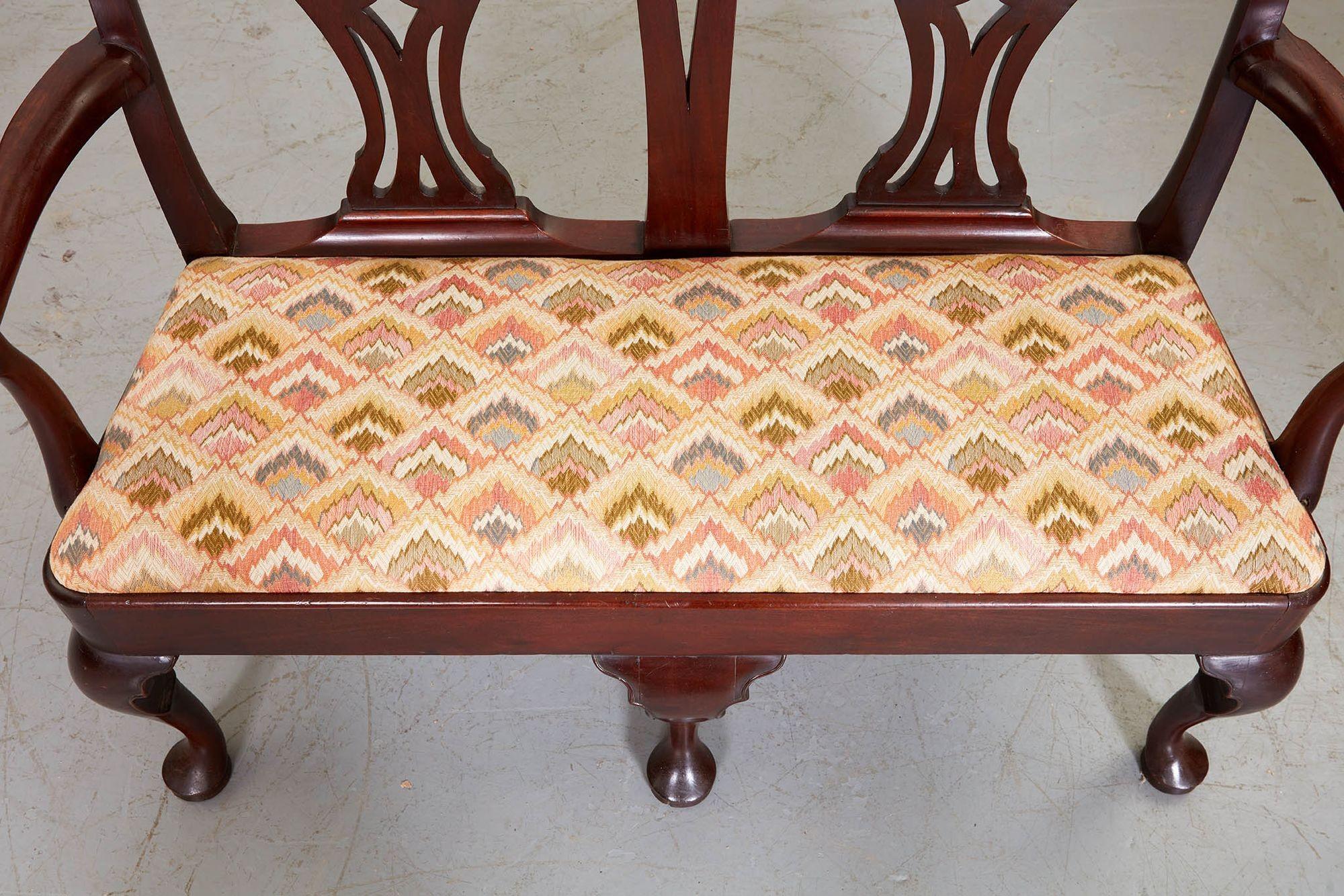 18th c. Chairback Settee For Sale 2