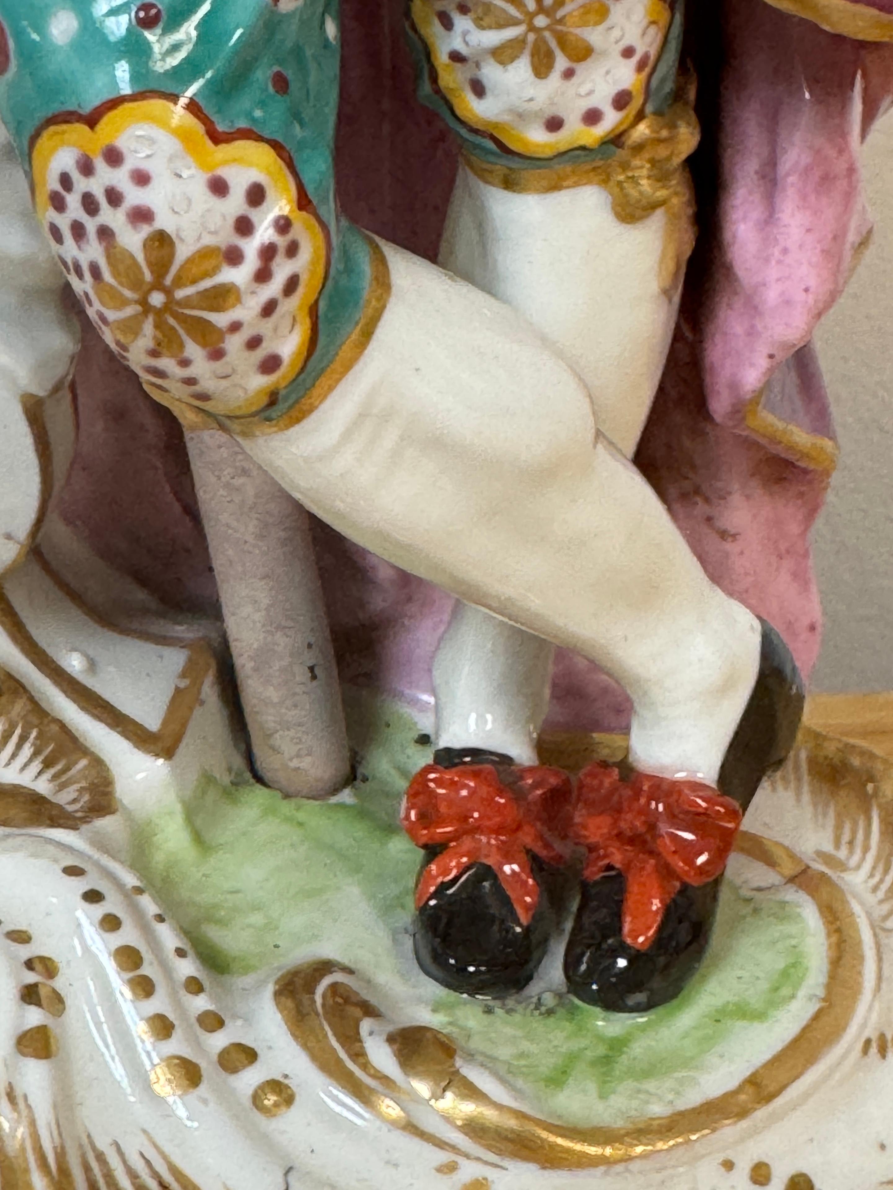 Chelsea Porcelain Figur von Shakespeare aus dem 18. Jahrhundert, jetzt als Lampe (Messing) im Angebot