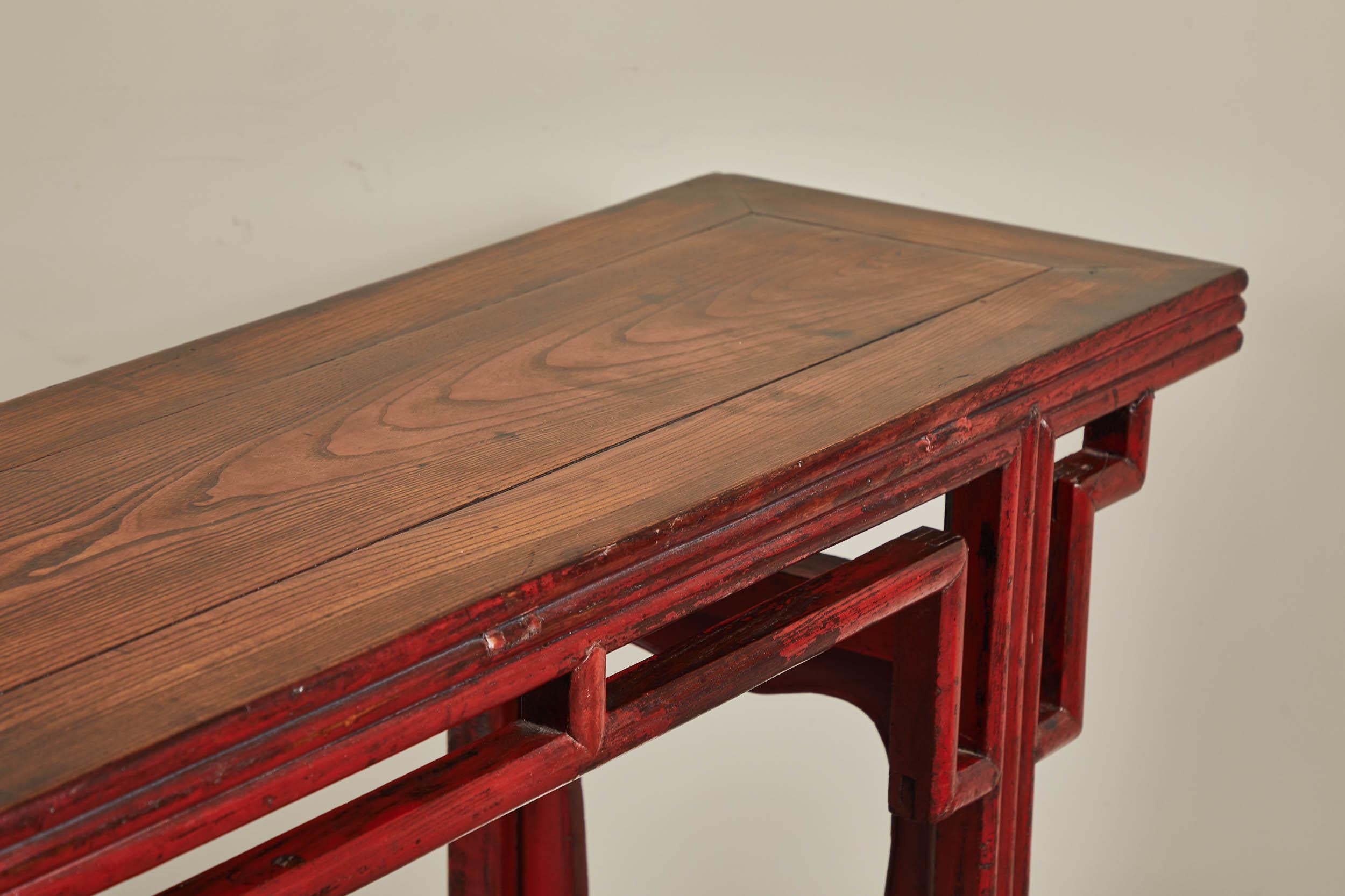 18th Century Chinese Altar Table in Red Lacquer 4