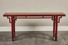 18th Century Chinese Altar Table in Red Lacquer