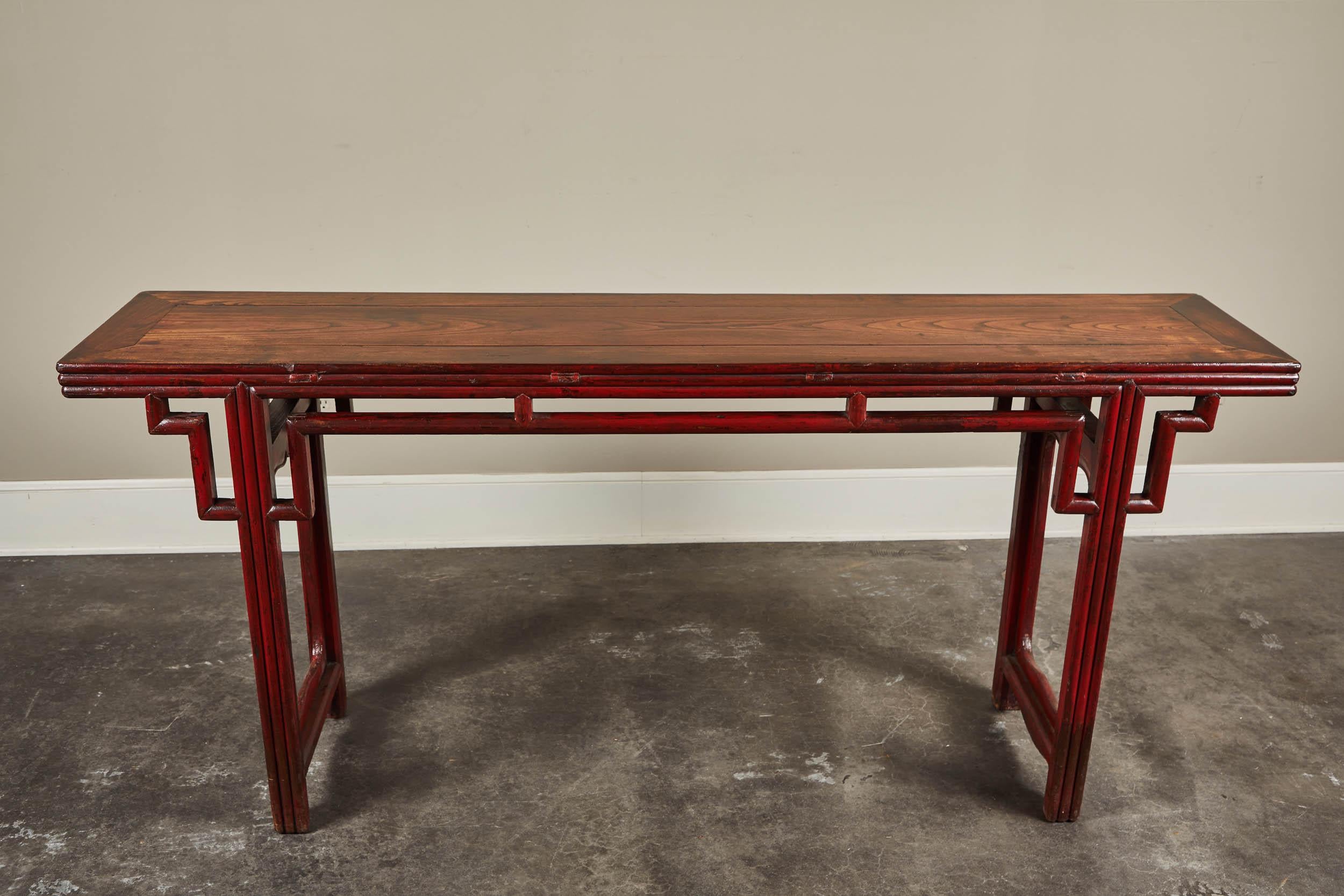 Chinese Export 18th Century Chinese Altar Table in Red Lacquer