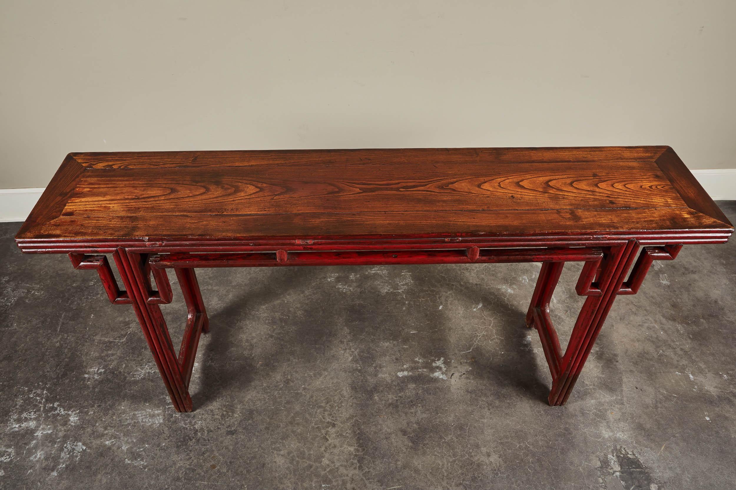 18th Century Chinese Altar Table in Red Lacquer 1