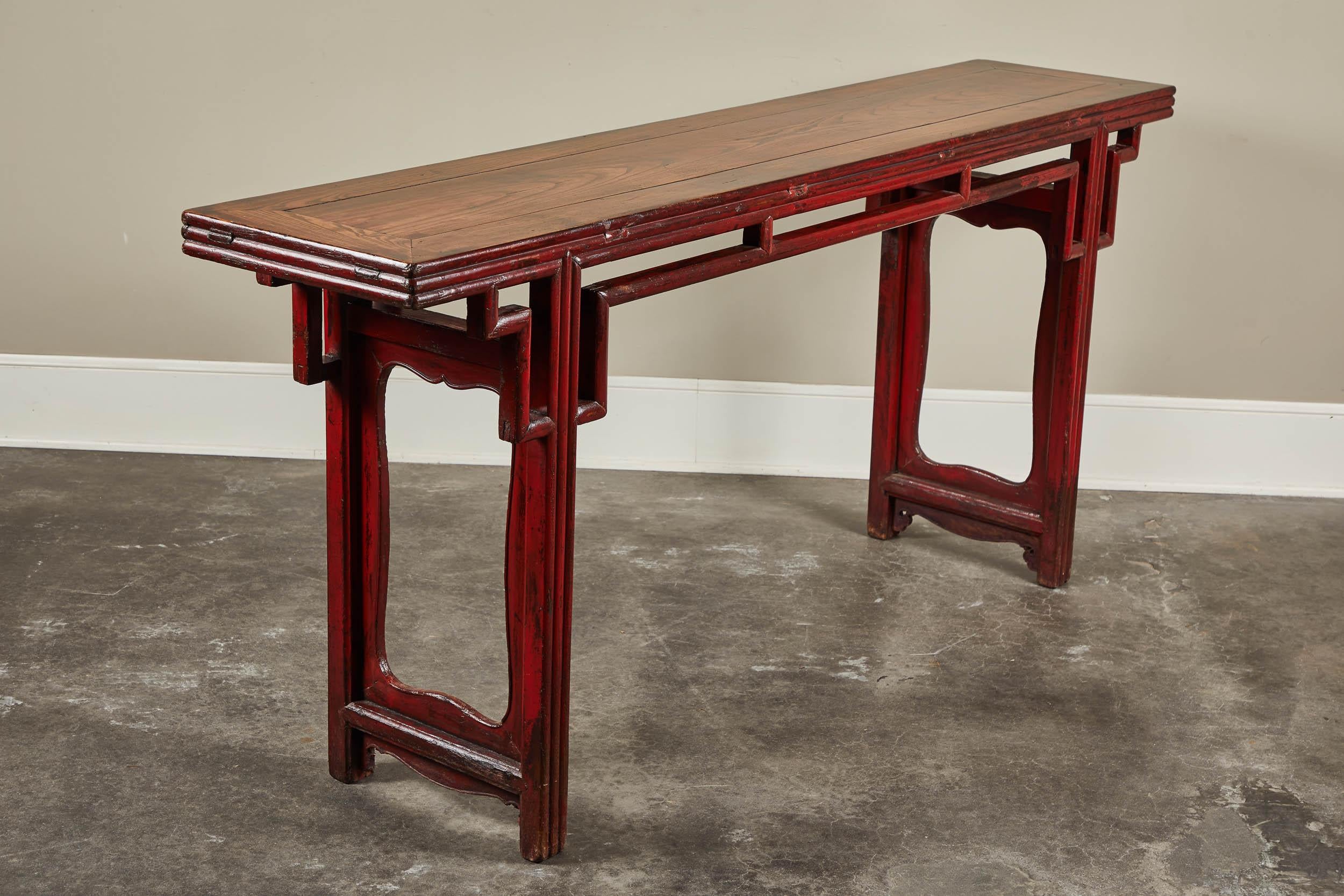 18th Century Chinese Altar Table in Red Lacquer 2