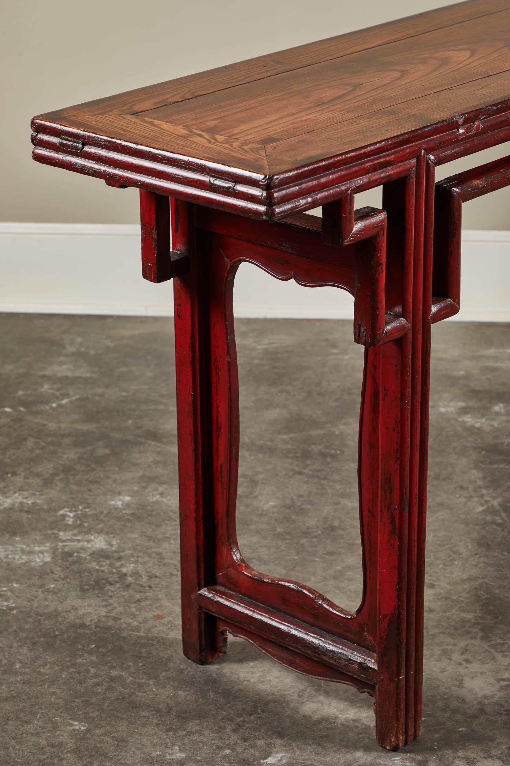 18th Century Chinese Altar Table in Red Lacquer 3