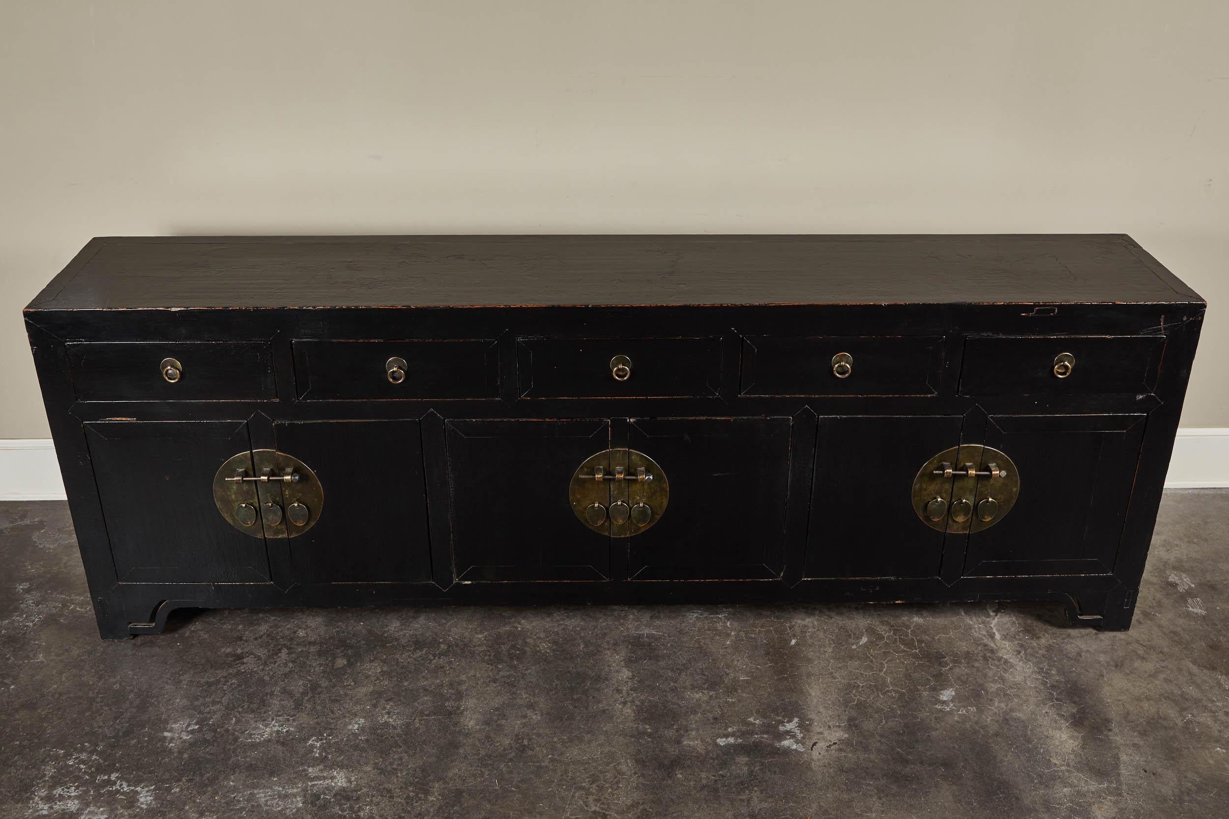 black oriental sideboard