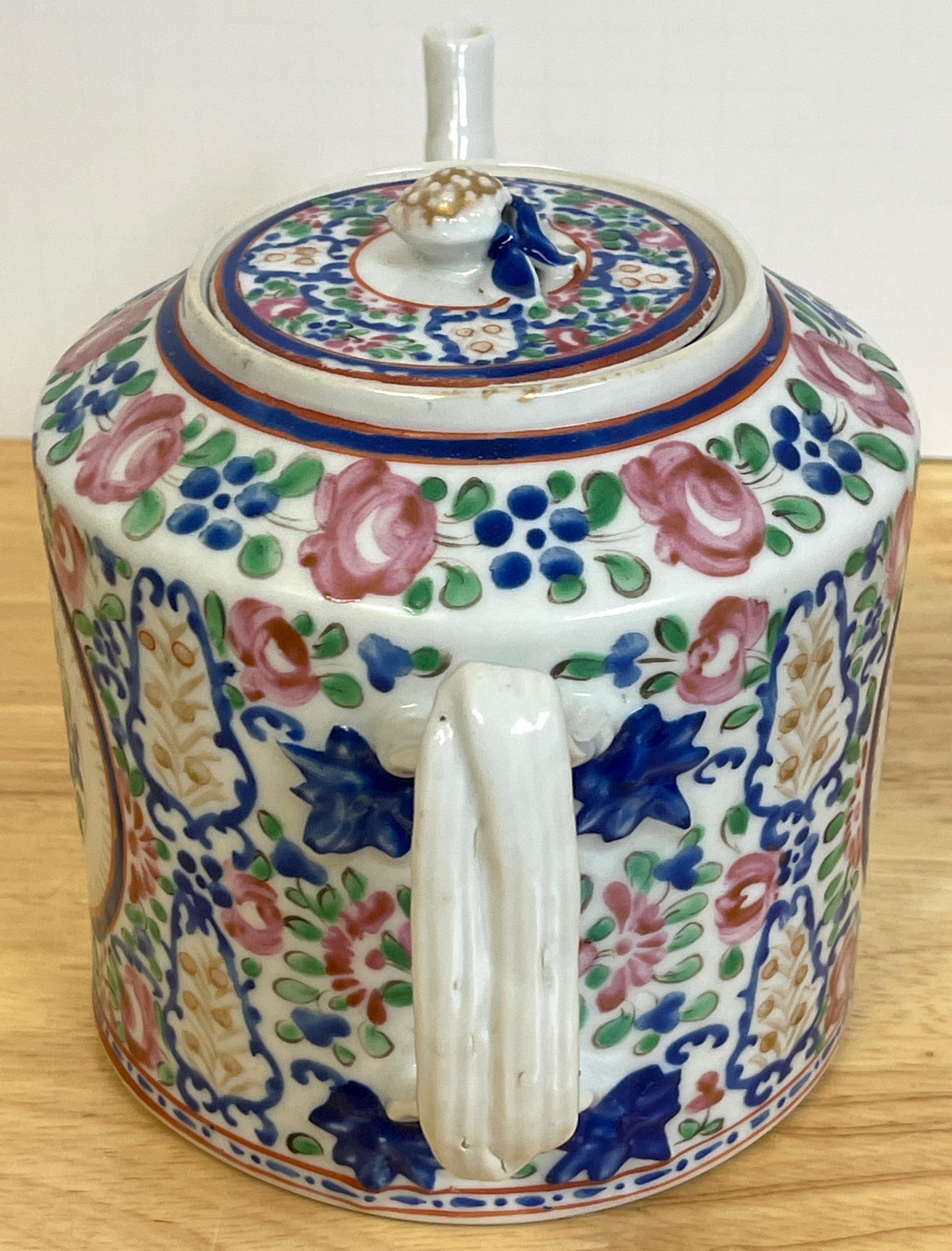 18th C Chinese Export Famille Rose Tea Pot, in the French Taste For Sale 3